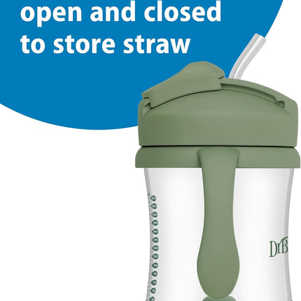 Milestones Baby'S First Straw Cup, Training Cup with Weighted Straw, 9 Oz/270 Ml, Bpa-Free, 6M+, Dark Blue, 1-Pack