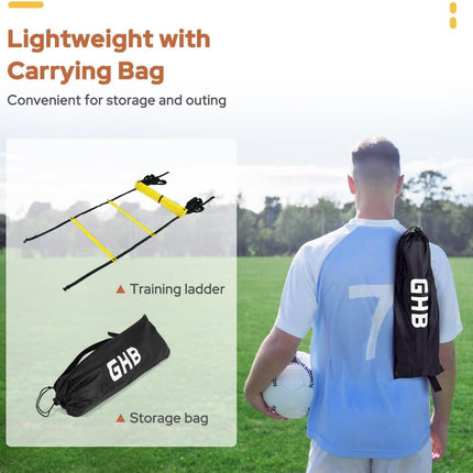 Pro Agility Ladder Agility Training Ladder Speed 12 Rung 20Ft with Carrying Bag