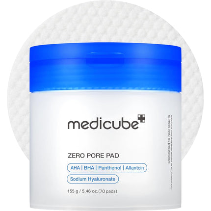 Toner Pads Zero Pore Pad 2.0 | Dual-Textured Facial Pad for Exfoliation and Pore Care with 4.5% AHA Lactic Acid, 0.45% BHA Salicylic Acid | Ideal for All, Korean Skin Care, 70 Pads (1 Pack)