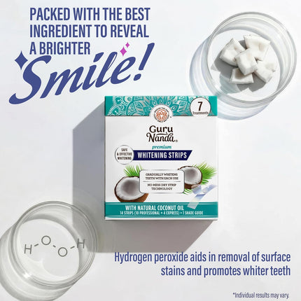 Teeth Whitening Strips Kit - 7-Day Treatment with Non-Slip, Dry Strip Technology - Whitening Designed with Care for a Brighter Smile