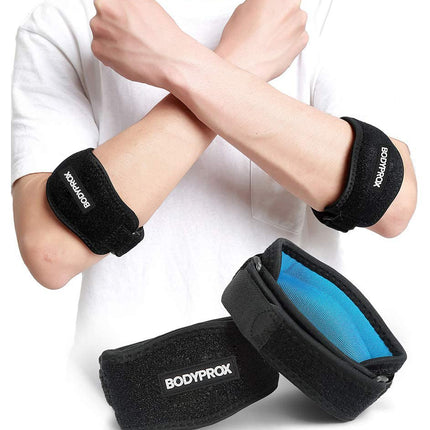 Elbow Brace 2 Pack for Tennis & Golfer'S Elbow Pain Relief | Adjustable Compression Strap Helps Ease Forearm Stress from Sports, Workouts, Work, and Daily Tasks.