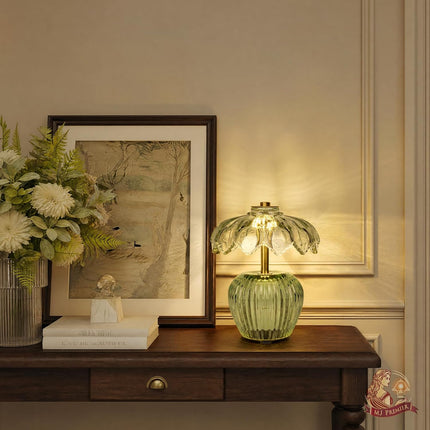 Rechargeable Table Lamp, Small Cordless Lamp with Timer, Green