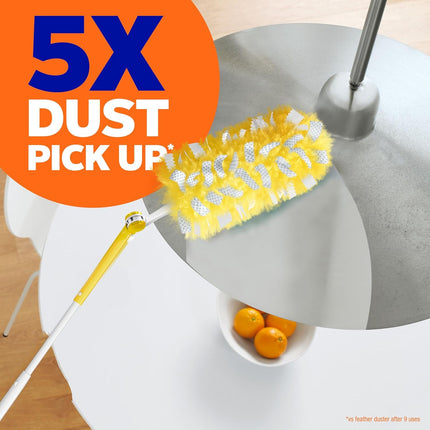 Duster Kit with 3 Ft Extendable Handle | Includes 1 Duster Extendable Handle (3 Ft). 3 Heavy Duty Duster Refills. for Ceiling Fans, Vents, and Hard to Reach Places