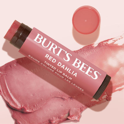 Lip Tint Balm with Long Lasting 2 in 1 Duo Tinted Balm Formula, Color Infused with Deeply Hydrating Shea Butter for a Natural Looking Buildable Finish, Fiery Red Dahlia (2-Pack)