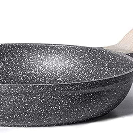 Nonstick Granite Frying Pan 8 Inch – Stone Coated Egg Pan, Omelette Skillet, PFOA-Free Chef's Cookware for Induction, Gas & Electric Stovetops