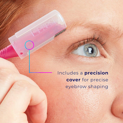 Touch-Up Dermaplaning Tool with Precision Cover, 3Ct | Dermaplane Razor, Face Razors for Women, Peach Fuzz Remover