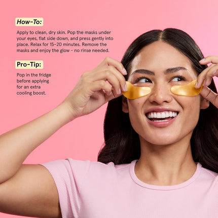 Award Winning under Eye Mask - Birthday Gifts for Women - Gel Eye Patches for Dark Circles, Puffy Eyes, Undereye Bags - Gifts for Mom - Vegan Self Care (24 Pairs, Gold)