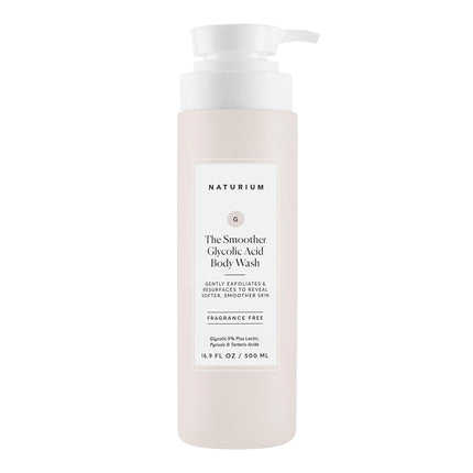 the Smoother Glycolic Acid Exfoliating Body Wash, Soft & Smoothing Cleanser, 16.9 Oz