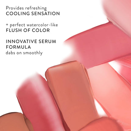 Serum Blush Tint, Lightweight Liquid Blush for Cheeks, Weightless Watercolor Sheer Finish, Poppy Peach