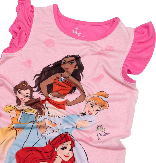 Girls' Dress Nightgown, Short-Sleeve Fantasy Gown, Soft & Cute Pajamas for Kids
