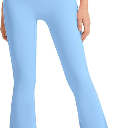Girls Flare Leggings Kids Bell Bottom Flared Yoga Pants High Waisted Athletic Tight with Pockets