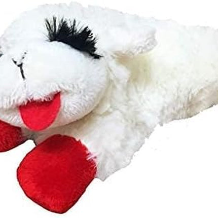 Lamb Chop Dog Plush Toy - Squeaky Toy for Small & Medium Dogs - Extra Soft Plush - Stuffed Animal for Cuddling & Playing (10", Cream, 5 Squeakers)