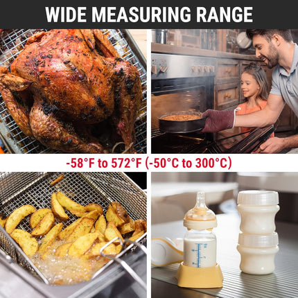 TP03B Digital Meat Thermometer for Cooking, Instant Read Thermometer with Backlight, Kitchen Food Thermometer for Grill Smoker BBQ Oil Deep Fry Candy Bread Coffee (Previously Thermopro)