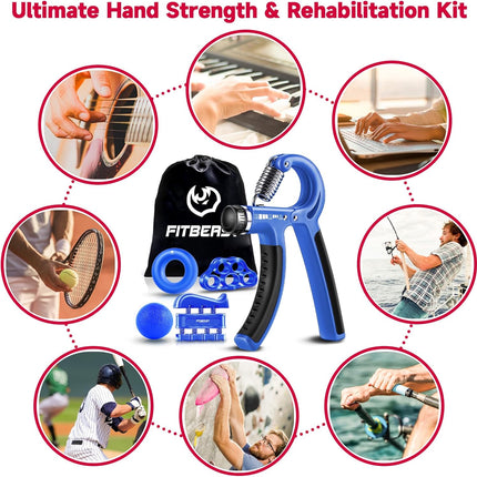 Grip Strengthener Forearm Strengthener Hand Grips Strengthener Kit - 5 Pack Adjustable Resistance