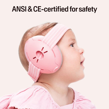 Alpine Muffy Baby Ear Protection for Babies and Toddlers up to 36 Months - CE & ANSI Certified - Noise Reduction Earmuffs - Comfortable Baby Headphones against Hearing Damage & Improves Sleep - Blush