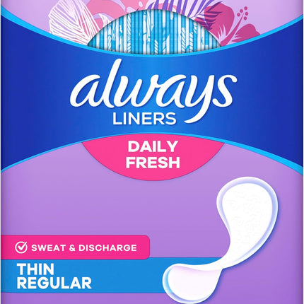 Panty Liners for Women Thin No Feel Protection Daily Liners, Regular, Unscented, 162 Count