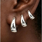 3 Pairs Classic Silver