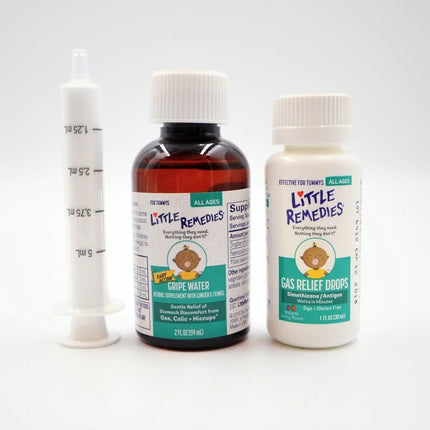 New Baby Essentials Kit with Saline Nasal Spray, Diaper Rash Cream, Gas Relief Drops, Gripe Water & More, Safe for Newborns