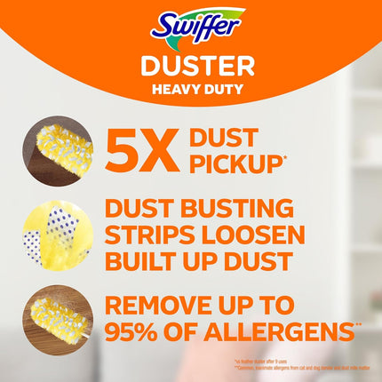 Duster Kit with 3 Ft Extendable Handle | Includes 1 Duster Extendable Handle (3 Ft). 3 Heavy Duty Duster Refills. for Ceiling Fans, Vents, and Hard to Reach Places