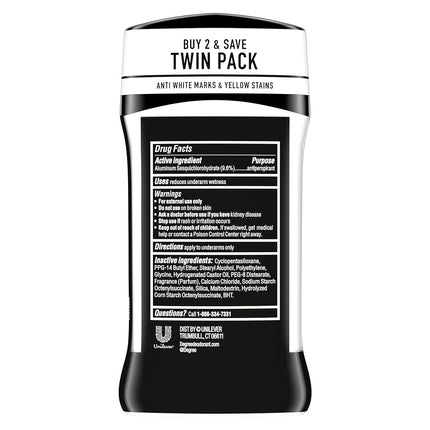 Degree Men Ultraclear Antiperspirant Deodorant Black+White 2 Count 72-Hour Sweat & Odor Protection Antiperspirant for Men with Motionsense Technology 2.7 Oz