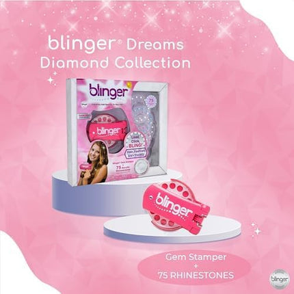® Diamond Starter Set - Dreams – as Seen on Shark Tank | 75 Colorful Rhinestone Gems | Hair Bling Styling Tool | Easy to Use | Hair-Safe Jewel | Perfect Gifts School Parties, Festivals