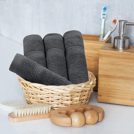 Utopia Towels 8 Piece Luxury Towel Set – Majestic Plush, Super Absorbent & Quicker-To-Dry, Thick 100% Ring Spun Cotton Towels for Bathroom, Spa & Hotel – 2 Bath, 2 Hand, 4 Washcloths, Grey