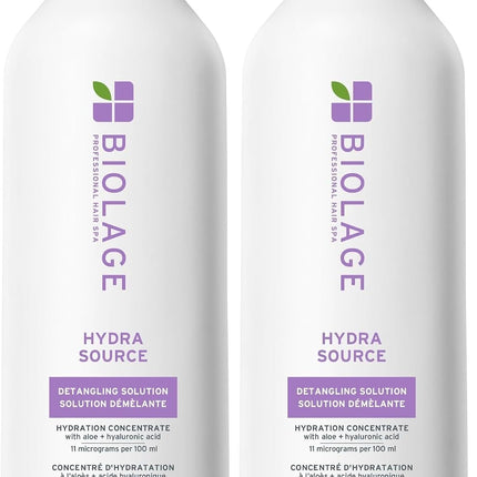BIOLAGE Hydra Source Detangling Solution - for Dry Hair, Detangles & Controls Static for Less Frizz & Fly-Aways, Paraben-Free