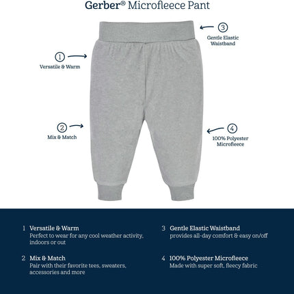 Baby Boys 4-Pack Microfleece Sweatpants