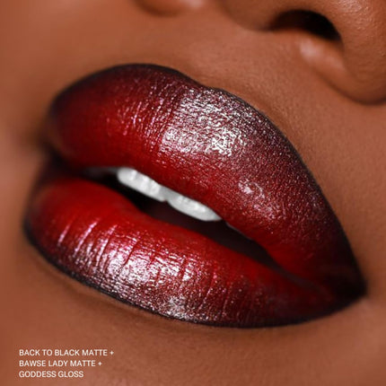 - Nonstop Liquid Matte Lipstick, Bawse Lady (Blue Red) - High Pigment - One Swipe - Long Lasting - Jojoba Oil, Vitamin E - Vegan, Gluten Free, Cruelty Free - Makeup & Cosmetics - .24 Fl Oz