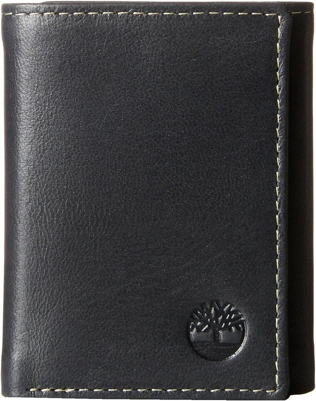 Timberland Men'S Leather Trifold Wallet with ID Window