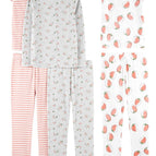 3T / Grey Floral/Pink Stripe/White Strawberry