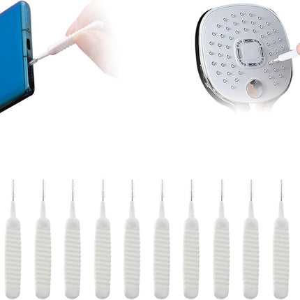 Shower Head Cleaning Brush for Small Holes, 2026 New Anti-Clogging Nozzle Brush for Shower Head,Phone Hole Pore Gap, Household Bathroom Accessory, Multifunctional Crevice Tiny Cleaning Brushes (10PC)