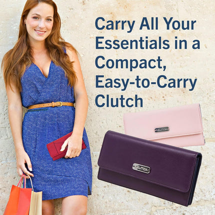 Money Manager Womens Slim RFID Blocking Wallet, Small Bifold Credit Card Holder with Zipper Coin Pocket and ID Window