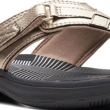 Clarks Women’s Breeze Sea Flip-Flops – Adjustable Lightweight Casual Sandals