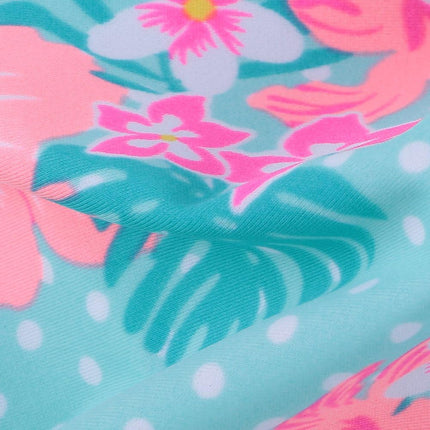 Short Sleeve Girls Swimsuits UV 50+ One Pieces Zipper 2-14Y | from Beach Vacations and Pool Parties to Cruises and Water Parks, This Colorful Floral Swimsuit Is Her Summer Favorite
