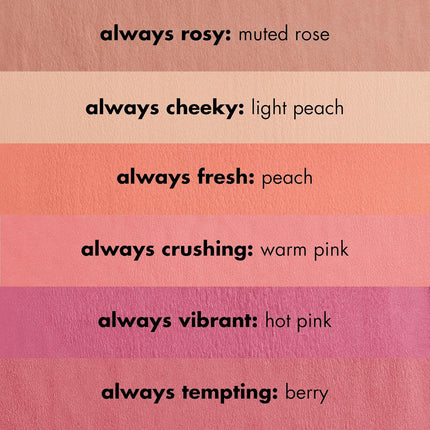 Primer-Infused Matte Blush, Long-Lasting, Lightweight & Buildable Powder Blush, Delivers a Matte Finish, Vegan & Cruelty-Free, Always Crushing