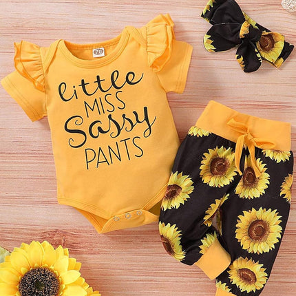 Newborn Baby Girl Clothes Infant Ruffle Romper Pants Set Summer Outfits Cute Baby Clothes for Girls