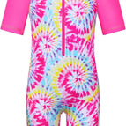 5-6 Years / A2 Hotpink Tie Dye Short