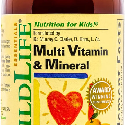 Kids Multivitamin & Mineral - Vitamins for Kids, Liquid Multivitamin Supplement for Toddler & Baby Wellness - Natural Orange & Mango Flavor, 8 Fl Oz (Pack of 1)