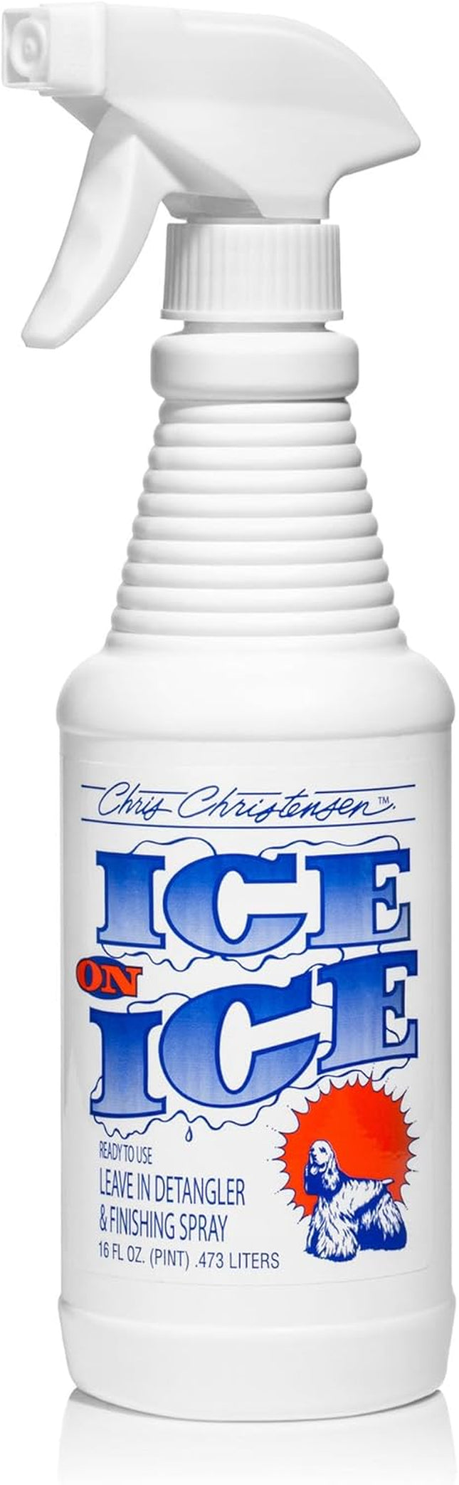 Ice on Ice Detangler and Finishing Dog Spray, Groom like a Professional, Ready to Use, Helps Brush/Comb Glide through Coat, Conditions, No Residue, All Coat Types, Made in USA, 16 Oz