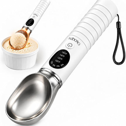 Heated Ice Cream Scoop, Rechargeable with Dishwasher-Safe Head