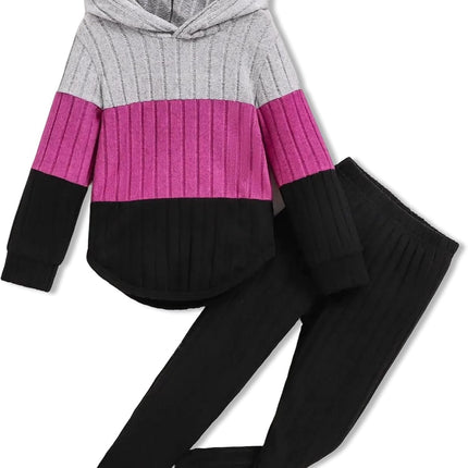 Girls Clothes Fall Girl Outfits 2Pcs Hoodie Pullover Sweatshirt+Pant+Leggings Winter Set for Size 4-8 Years Little Girls