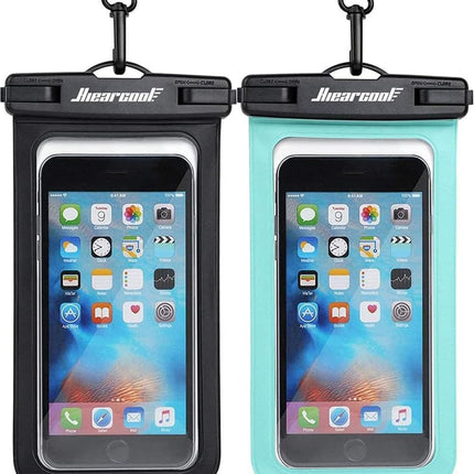 Waterproof Phone Pouch, IPX8 Waterproof Phone Case for Iphone 17/16/15/14 Pro Max, Cell Phone Dry Bag for Beach & Cruise Essentials, Touch Screen, Lanyard Included, 2 Pack (Fits up to 8.9”)