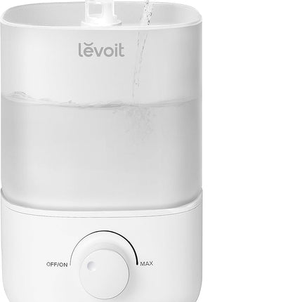LEVOIT Top Fill Humidifiers for Bedroom, 2.5L Tank for Large Room, Easy to Fill & Clean, 28Db Quiet Cool Mist Air Humidifier for Home Baby Nursery & Plants, Auto Shut-Off for Safety, 25H