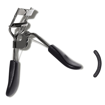 Pro Eyelash Curler, Stainless Steel Lash Curler, Long-Lasting Natural Curl, Ergonomic Design, Includes Replacement Pad, Fits All Eye Shapes