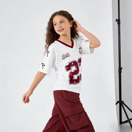 Tween Girls Clothes Short Sleeve Graphic T-Shirt Top + Cargo Pants 2Pcs Outfit Set, Size 7-15Years