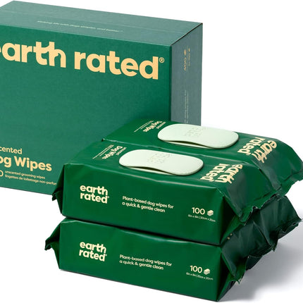 Pet Wipes for Dogs and Cats, Hypoallergenic, Cleaning and Hydrating, for Grooming Paws, Body and Butt, Unscented, 400 Count