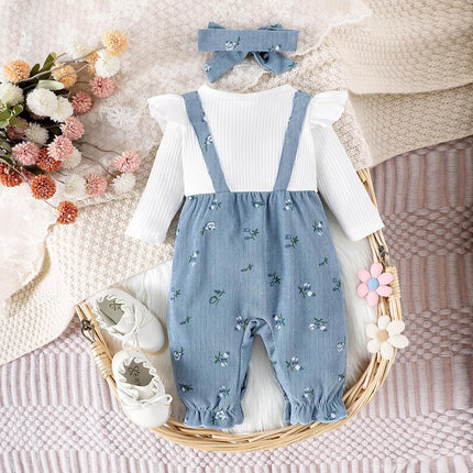 Newborn Baby Girl Clothes Long Sleeve Fack Two Piece Romper | Fall Baby Girl Clothes One Piece Gingerbread Man Jumpsuit Warm Cute Romper Baby Girl Winter Outfits 0 3 6 9 12 18 Months