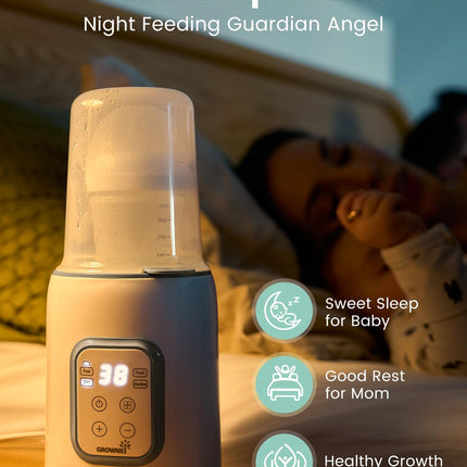 Bottle Warmer,  8-In-1 Fast Baby Bottle Warmer with Timer, Safe for Breastmilk Nutrients, Accurate Temperature Control, with Defrost, Sterili-Zing, Keep Warm, Heats Baby Food & Bottles