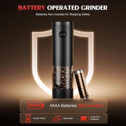 Electric Salt and Pepper Grinder Set Automatic Battery Pepper Mill Shakers Adjustable Coarseness Upgraded Larger Capacity with Led Home and Kitchen Appliances Birthday Gifts for Women Men